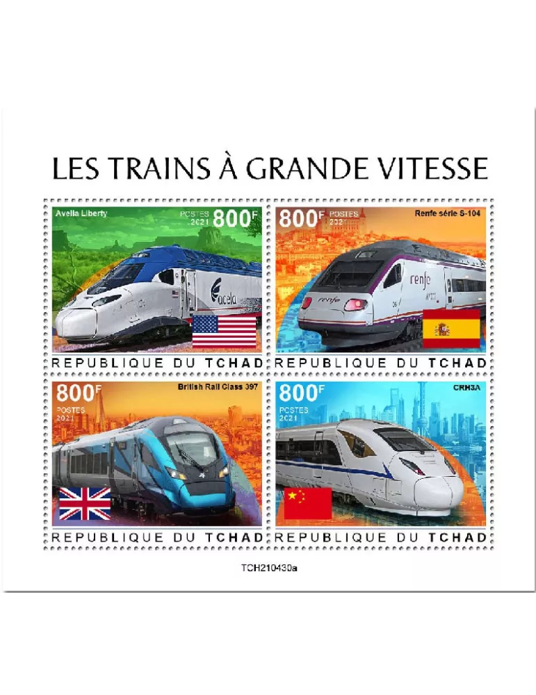 n° 3728/3731 - Timbre TCHAD Poste