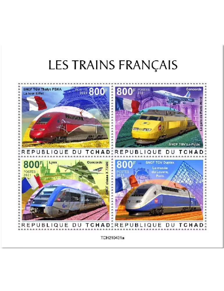 n° 3732/3735 - Timbre TCHAD Poste