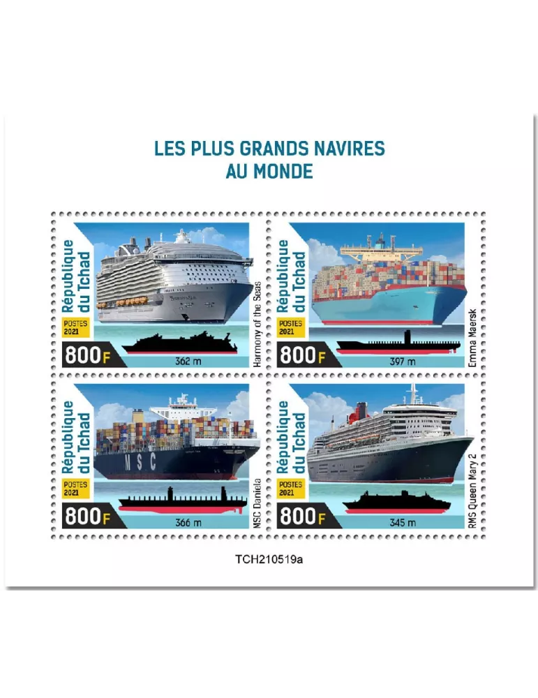 n° 3862/3865 - Timbre TCHAD Poste