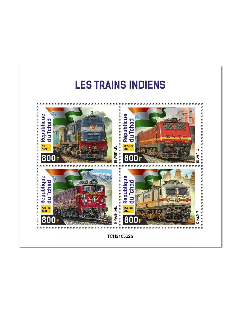 n° 3874/3877 - Timbre TCHAD Poste