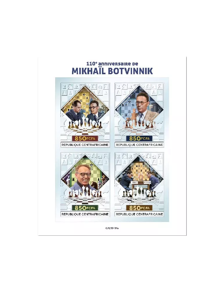 n° 8170/8173 - Timbre CENTRAFRIQUE Poste