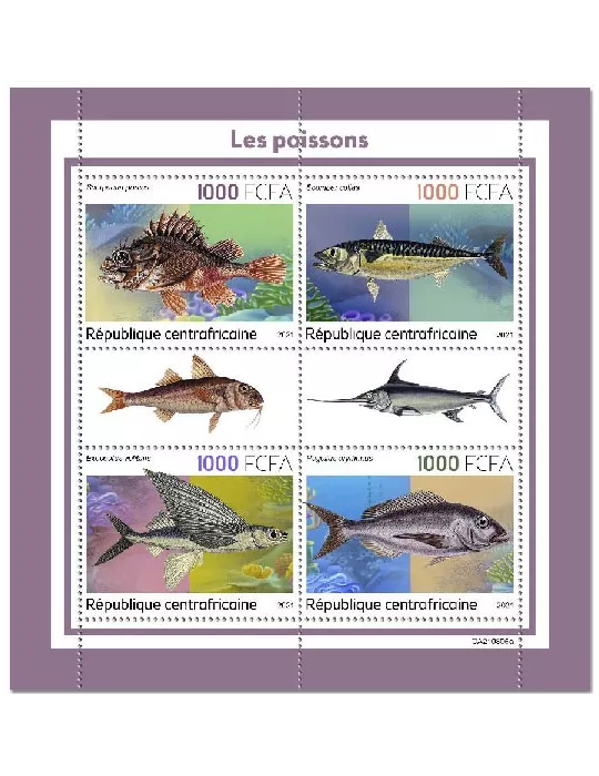 n° 8695/8698 - Timbre CENTRAFRIQUE Poste