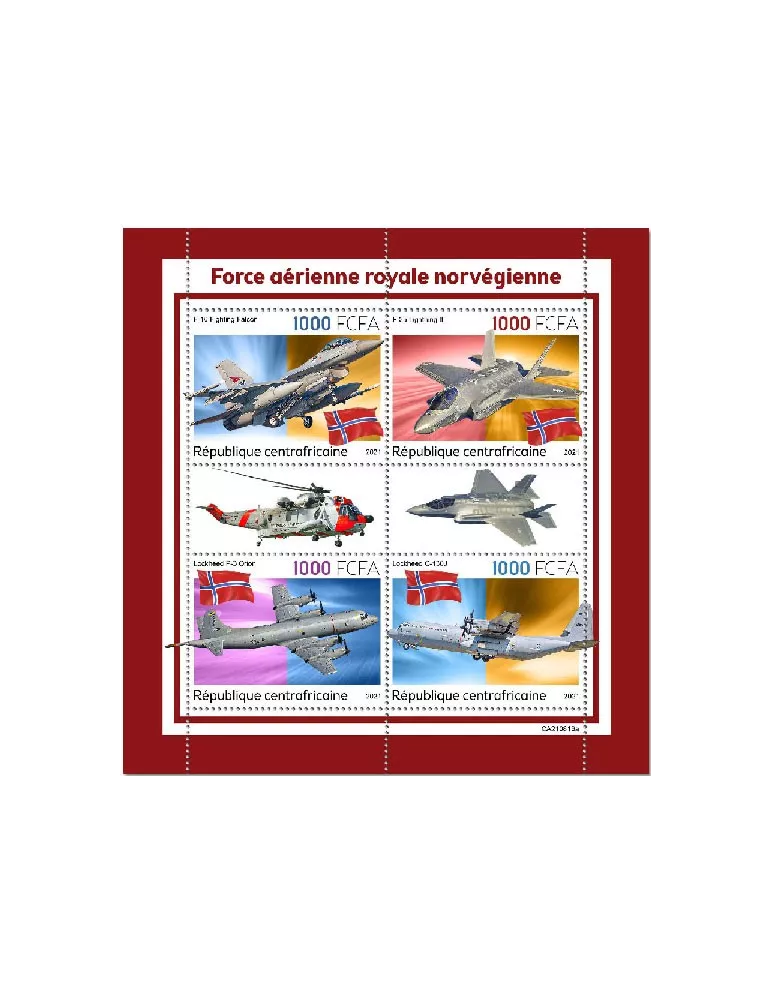 n° 8735/8738 - Timbre CENTRAFRIQUE Poste