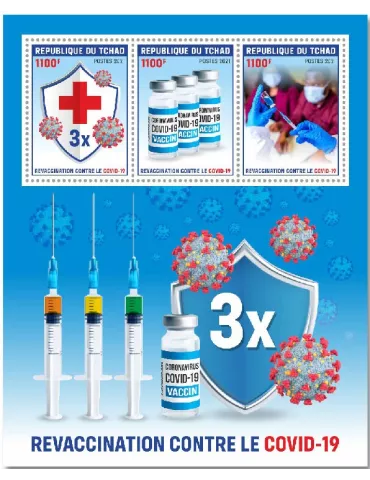 n° 3952/3954 - Timbre TCHAD Poste