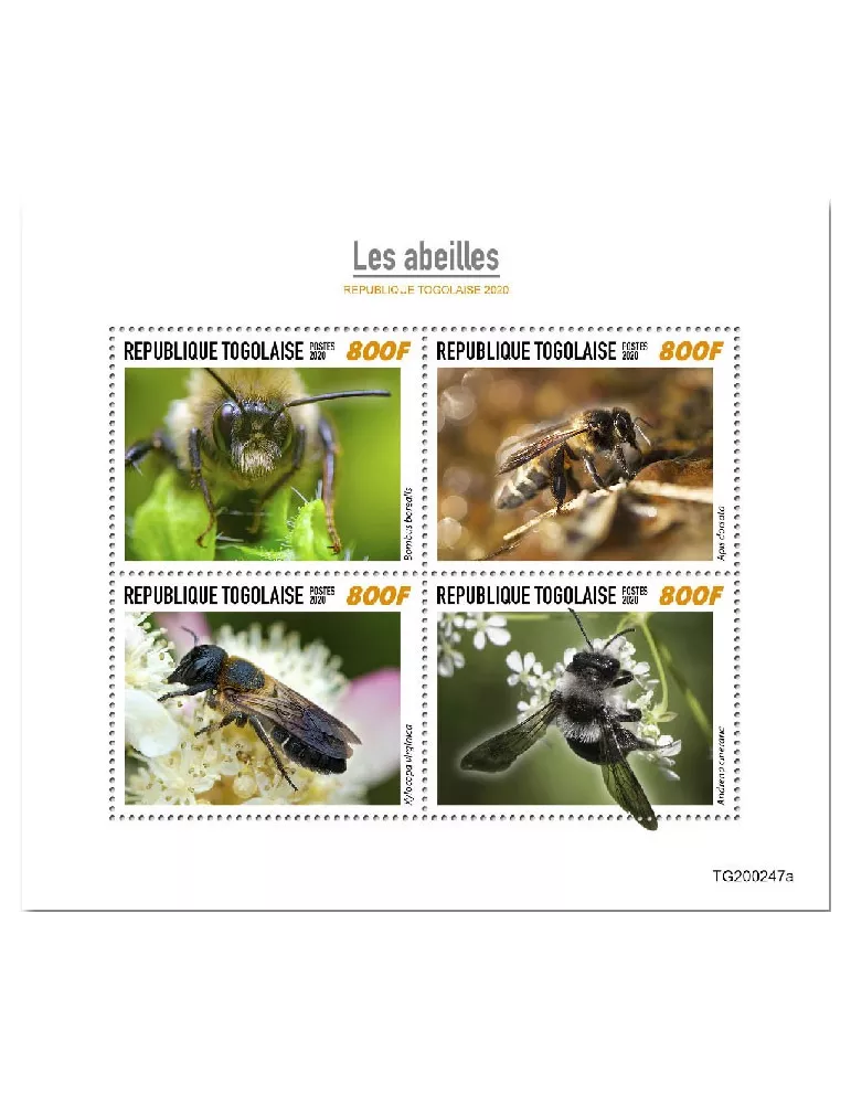 n° 8367/8370 - Timbre TOGO Poste