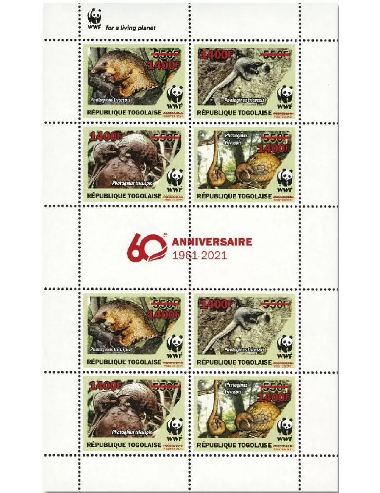 n° 9241/9244 (les 8 valeurs - 2 séries) - Timbre TOGO Poste