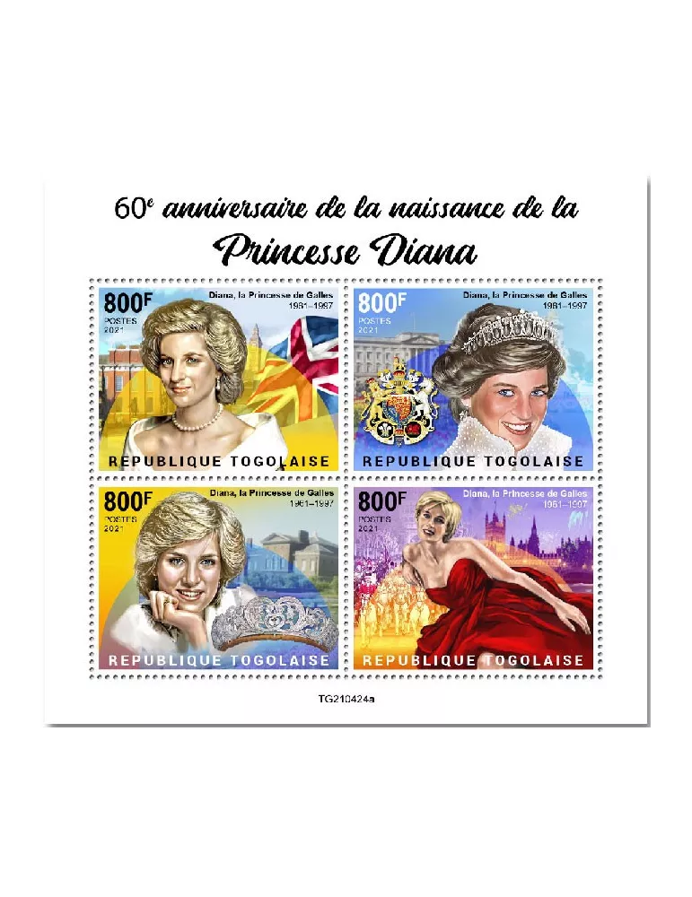 n° 9603/9606 - Timbre TOGO Poste