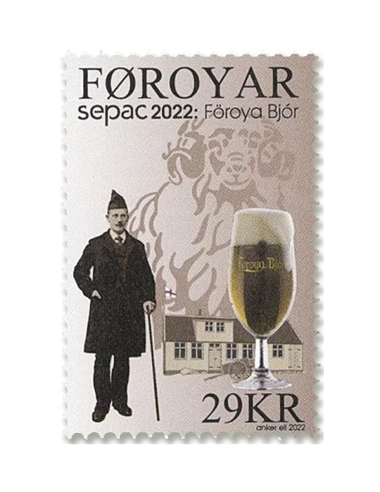 n°1040 - Timbre ILE FEROE Poste