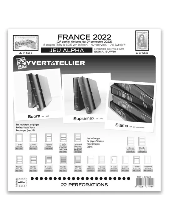 FRANCE ALPHA : 2022 - 2E SEMESTRE (JEUX SANS POCHETTES)