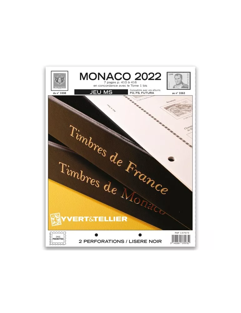 MONACO MS : 2022 (JEUX SANS POCHETTES)