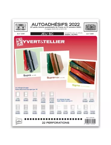 FRANCE AUTOADHESIFS SC : 2022 - 2E SEMESTRE (JEUX AVEC POCHETTES)