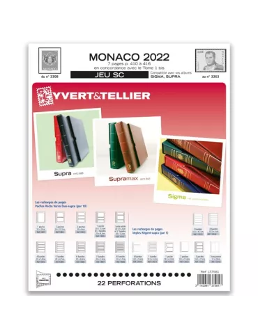 MONACO SC : 2022 (JEUX AVEC POCHETTES)