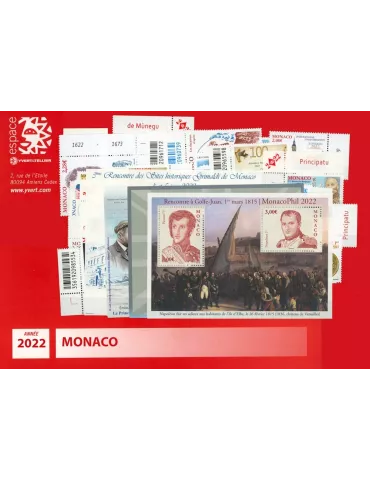 n° 3308/F3362 - Timbre Monaco Année complète (2022)