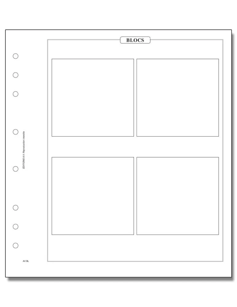 Feuille AV : pour 4 blocs (CNEP, FFAP, etc.) (x10) - AV EDITIONS®