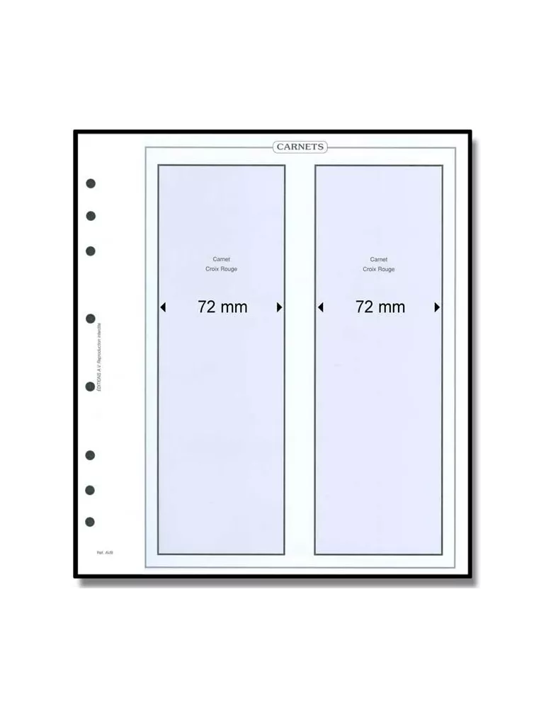 Feuille AV : pour 2 carnets Croix-rouge (x10) - AV EDITIONS®