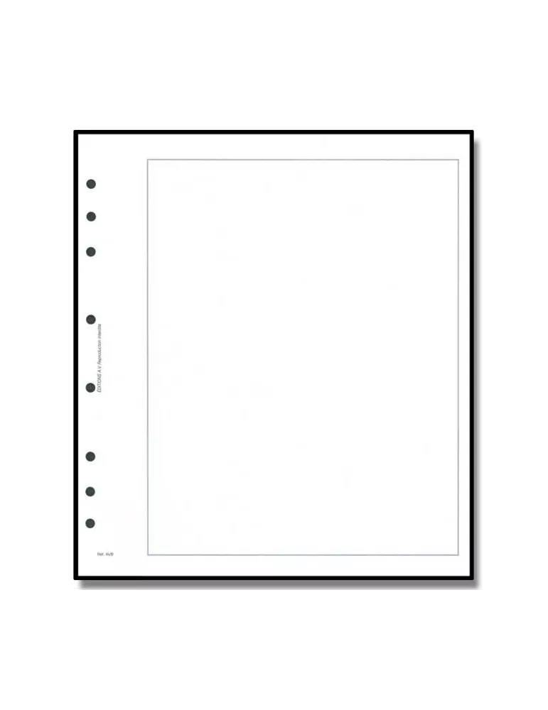 Feuille AV : blanche avec cadre (x10) - AV EDITIONS®