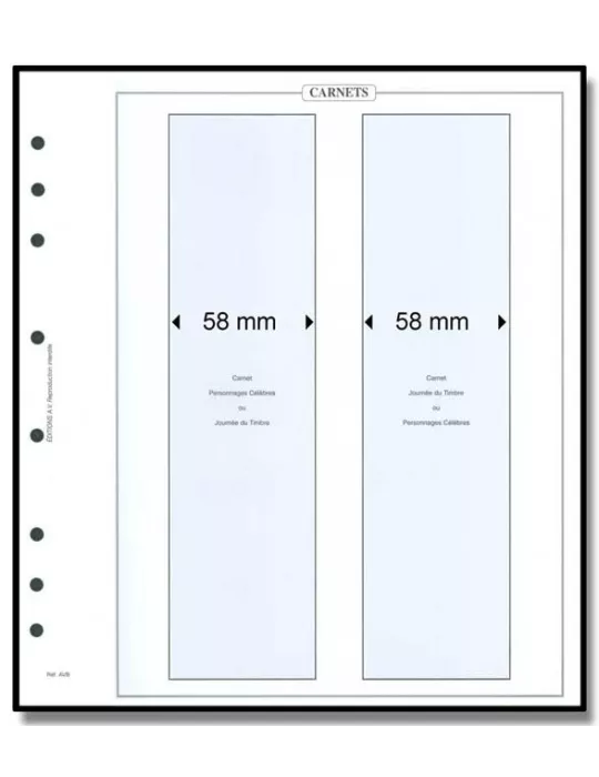 Feuille AV : pour 2 carnets personnages célèbres et journée du timbre (x10) - AV EDITIONS®