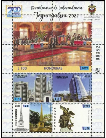 n° 97 - Timbre HONDURAS Blocs et feuillets