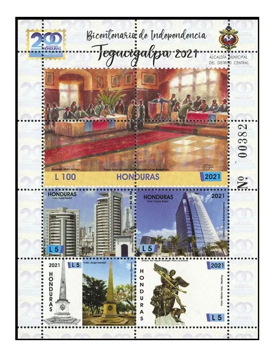 n° 97 - Timbre HONDURAS Blocs et feuillets