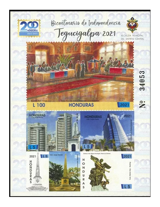 n° 97A - Timbre HONDURAS Blocs et feuillets