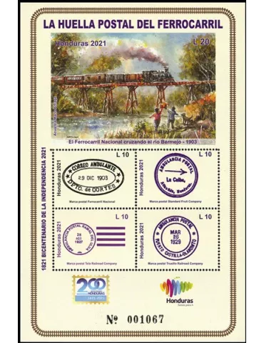 n° 98 - Timbre HONDURAS Blocs et feuillets