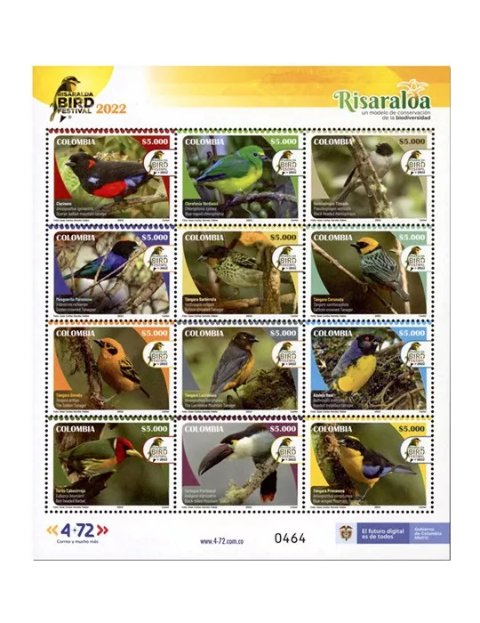n° 2438/2449 - Timbre COLOMBIE Poste