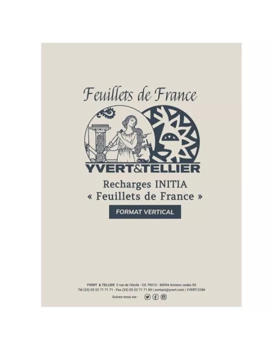 Recharge INITIA Feuillets de France - Verticale (x5)