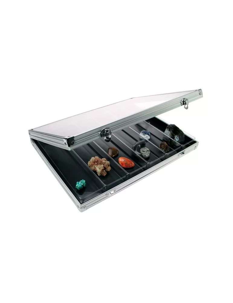 VITRINE ALU : 6 CASES (257 x 57 x 40 mm) - SAFE®