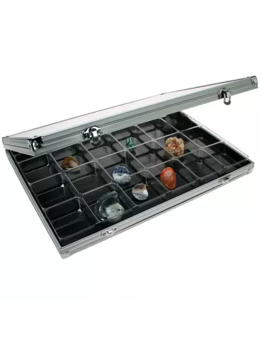 VITRINE ALU : 24 CASES (65 x 58 x 40 mm) - SAFE®