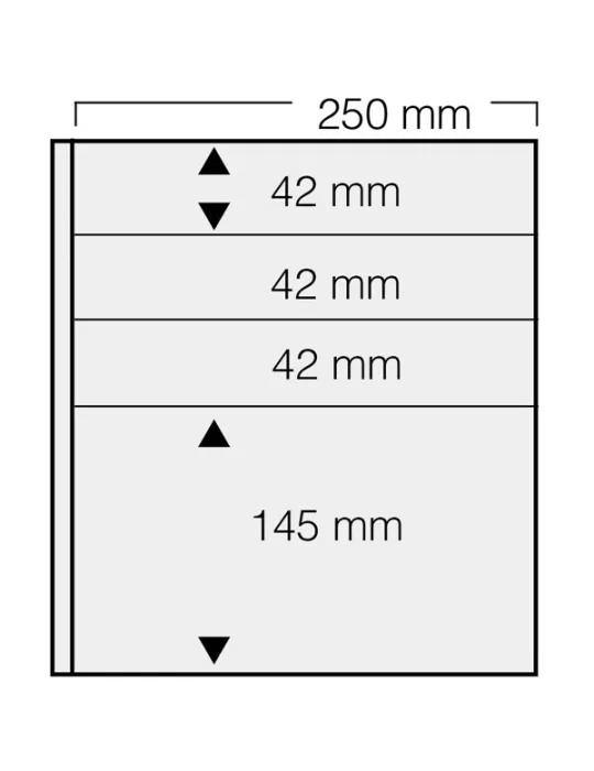 FEUILLES GARANT 7241 : 4 BANDES (FOND NOIR - PAR 5) - SAFE®