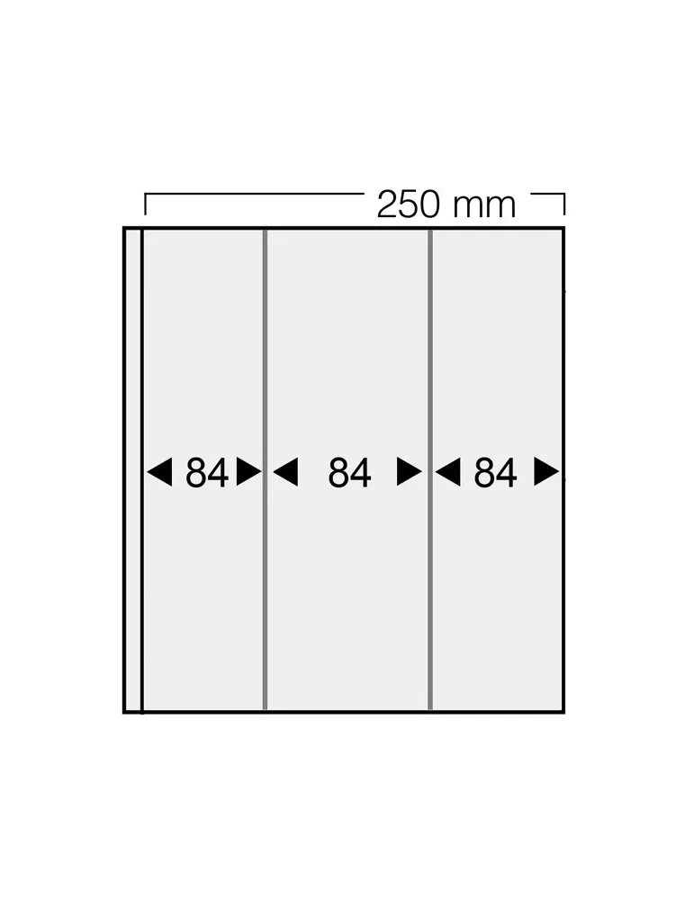 FEUILLES GARANT 7245 : 3 BANDES VERTICALES (FOND TRANSPARENT - PAR 5) - SAFE®