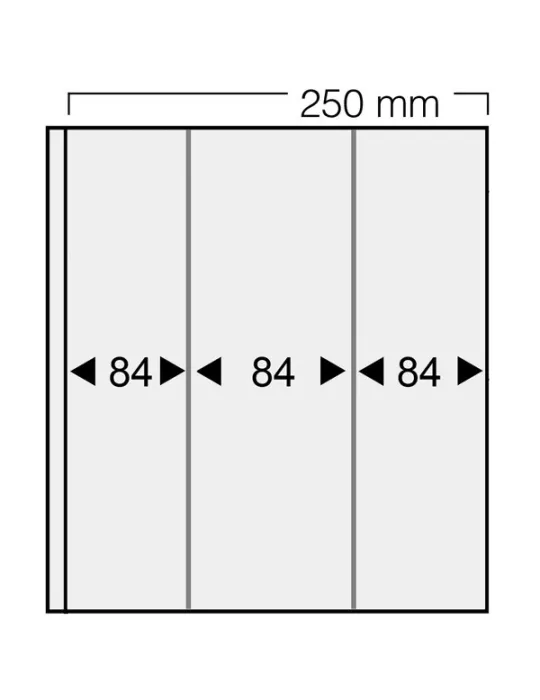 FEUILLES GARANT 7245 : 3 BANDES VERTICALES (FOND TRANSPARENT - PAR 5) - SAFE®