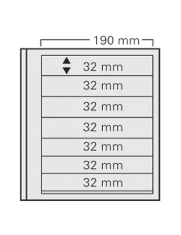 FEUILLES SPECIAL DUAL 617 : 7 BANDES (FOND TRANSPARENT - PAR 5) - SAFE®