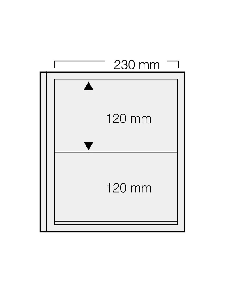 FEUILLES SPECIAL DUAL 532 : 2 BANDES/120x230 mm/ (FOND TRANSPARENT - PAR 5) - SAFE®