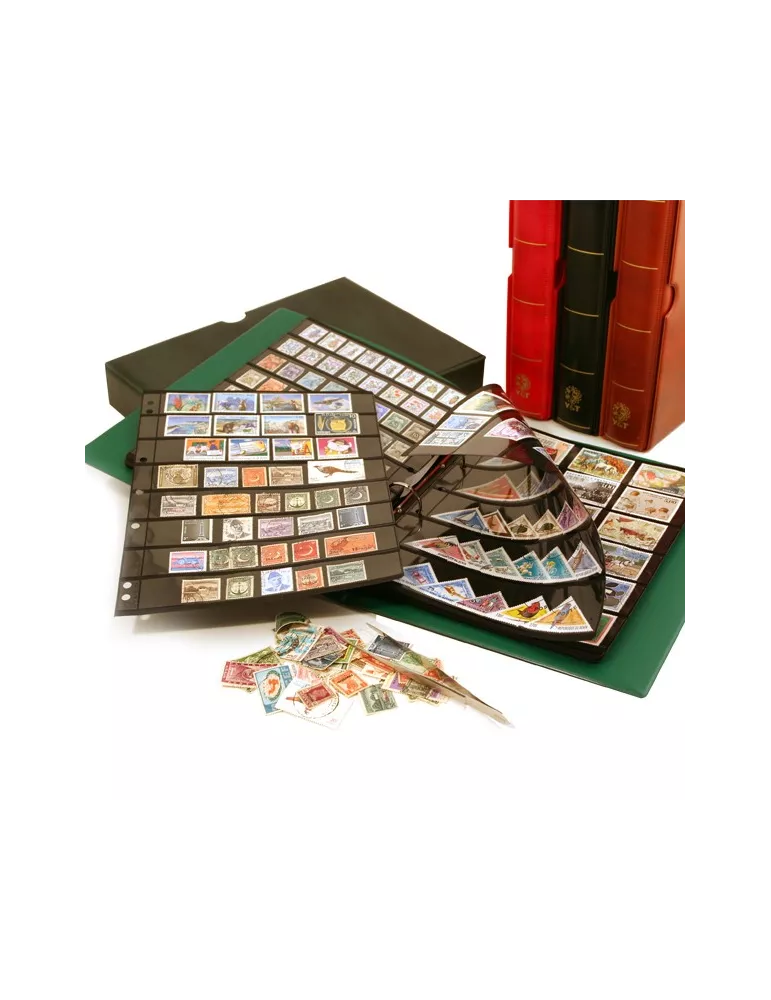 Album INITIA : étui + reliure (Classeur à anneaux pour timbres)