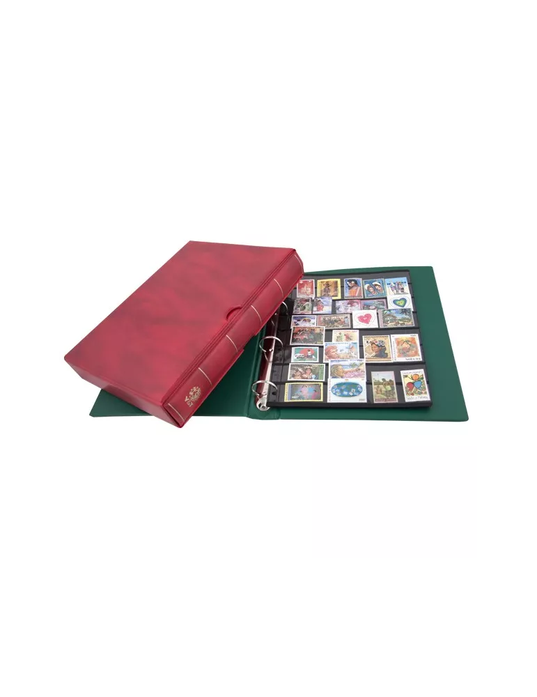 Album INITIA : étui + reliure (Classeur à anneaux pour timbres)