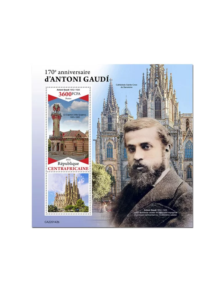 n° 2000 - Timbre CENTRAFRIQUE Blocs et feuillets