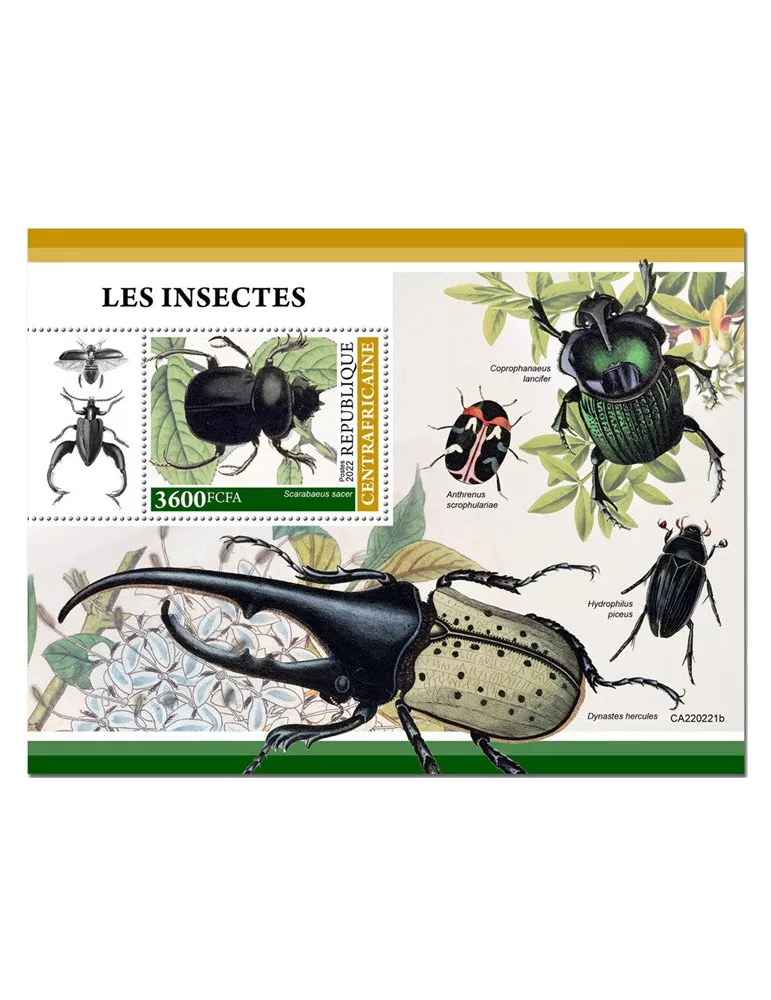 n° 2021 - Timbre CENTRAFRIQUE Blocs et feuillets