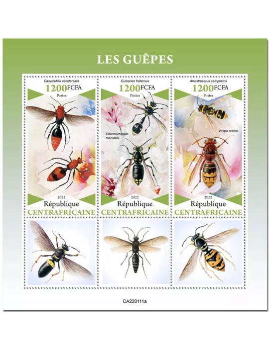 n° 8820/8822 - Timbre CENTRAFRIQUE Poste