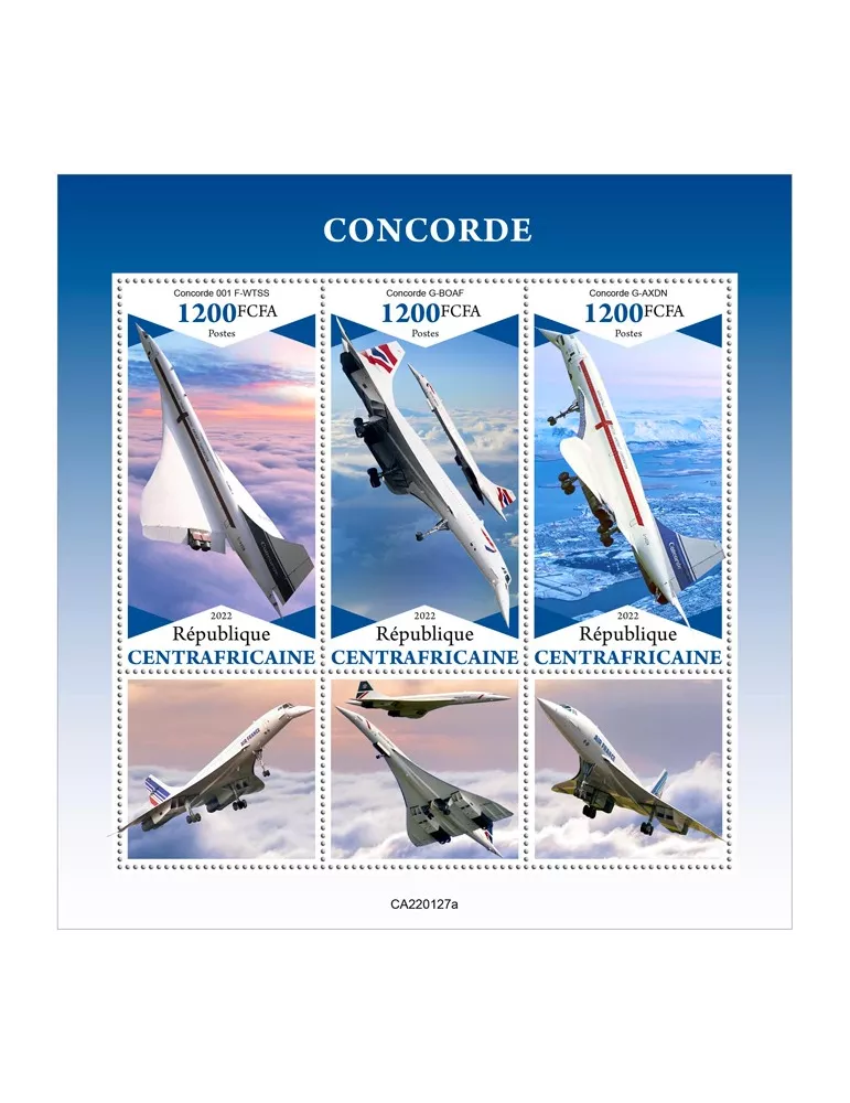 n° 8868/8870 - Timbre CENTRAFRIQUE Poste