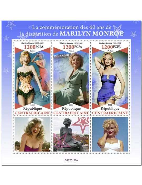 n° 8895/8897 - Timbre CENTRAFRIQUE Poste