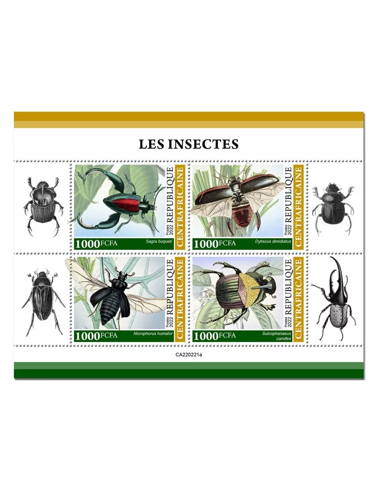 n° 9021/9024 - Timbre CENTRAFRIQUE Poste