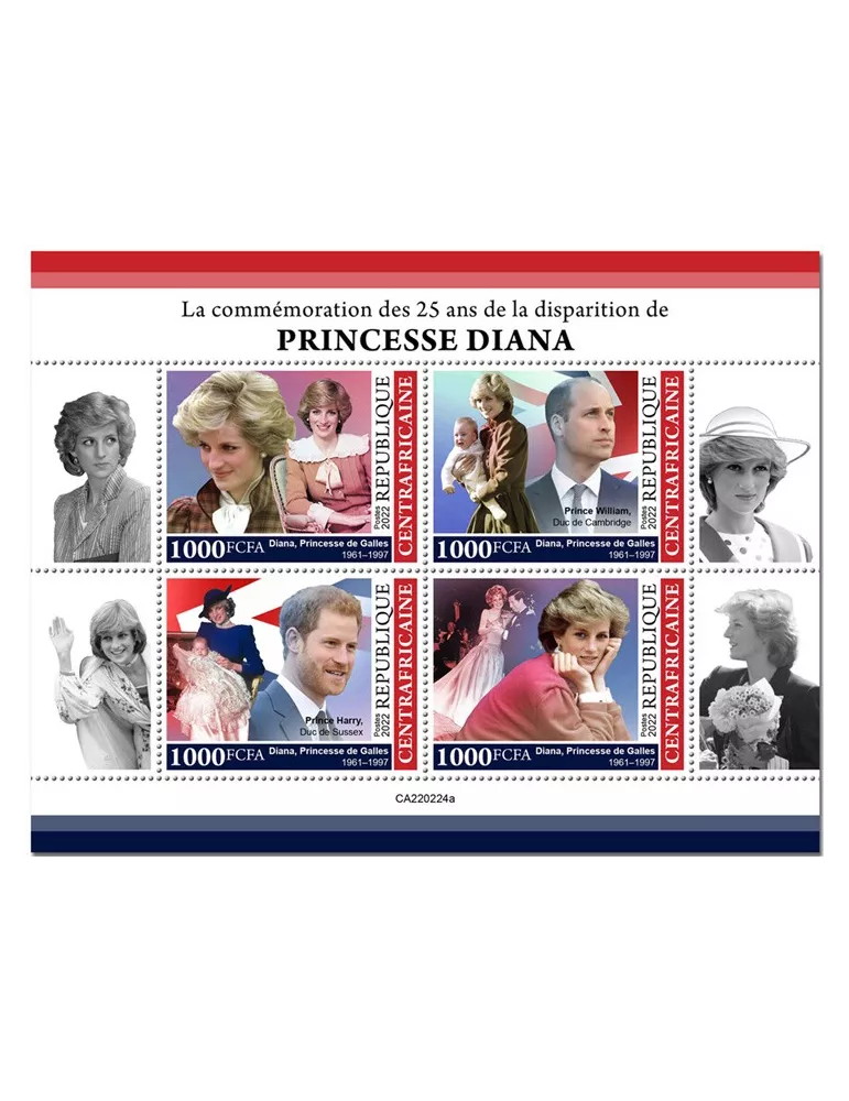 n° 9033/9036 - Timbre CENTRAFRIQUE Poste