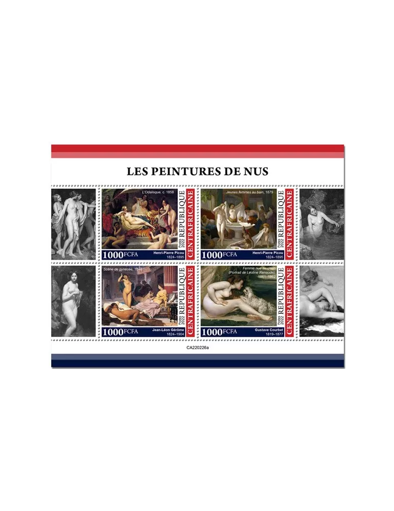 n° 9041/9044 - Timbre CENTRAFRIQUE Poste