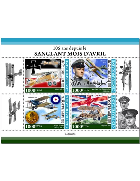 n° 9057/9060 - Timbre CENTRAFRIQUE Poste