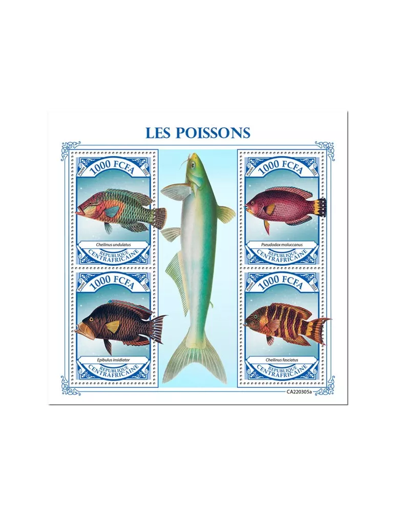 n° 9117/9120 - Timbre CENTRAFRIQUE Poste