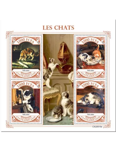 n° 9137/9140 - Timbre CENTRAFRIQUE Poste