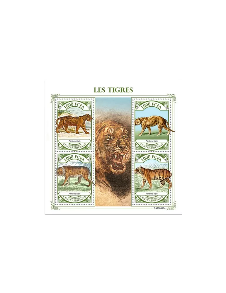 n° 9145/9148 - Timbre CENTRAFRIQUE Poste