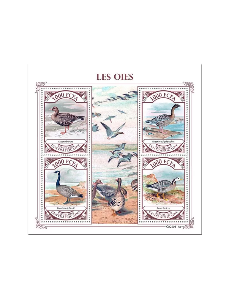 n° 9153/9156 - Timbre CENTRAFRIQUE Poste