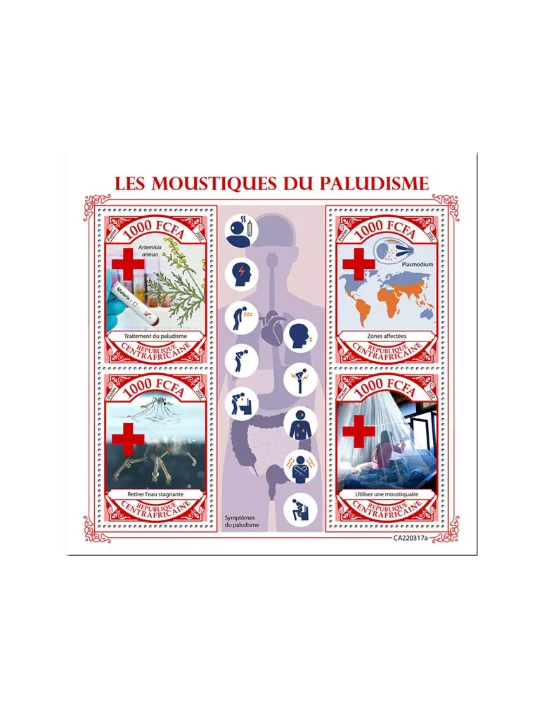 n° 9165/9168 - Timbre CENTRAFRIQUE Poste